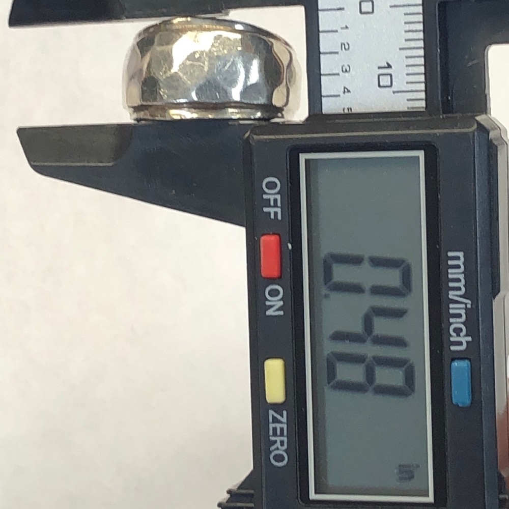 Silver Hammered Ring - image 7